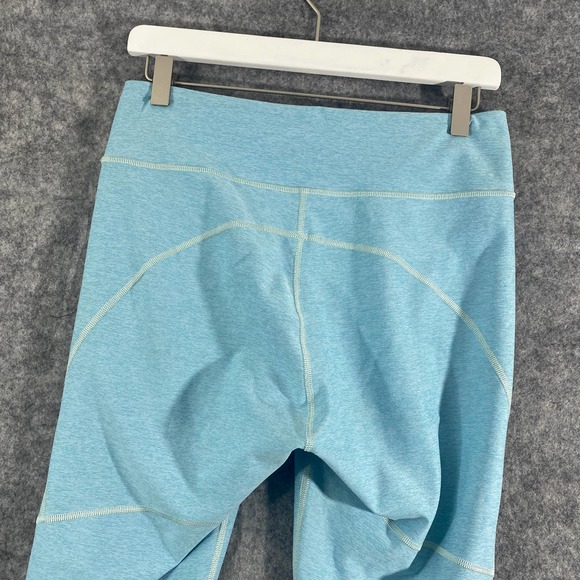 Outdoor Voices Leggings Large Pool Blue 3/4 Warmup High Rise Workout - Picture 6 of 12